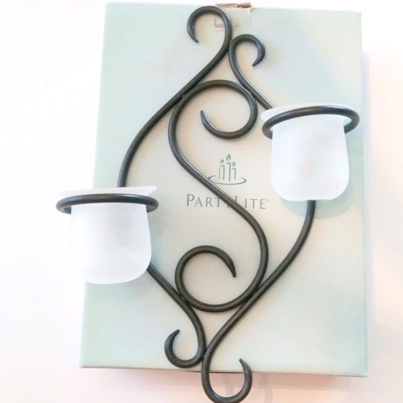PARTYLITE RETIRED SCROLL SCONCE CANDLE HOLDER